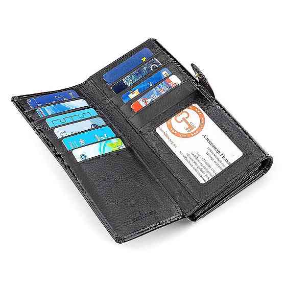 Гаманець жіночий надійний Чорний (ST Leather) Київ