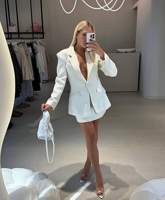 Жіночий стильний твідовий костюм з тканини: Твід Шанель Одеса - фото 1