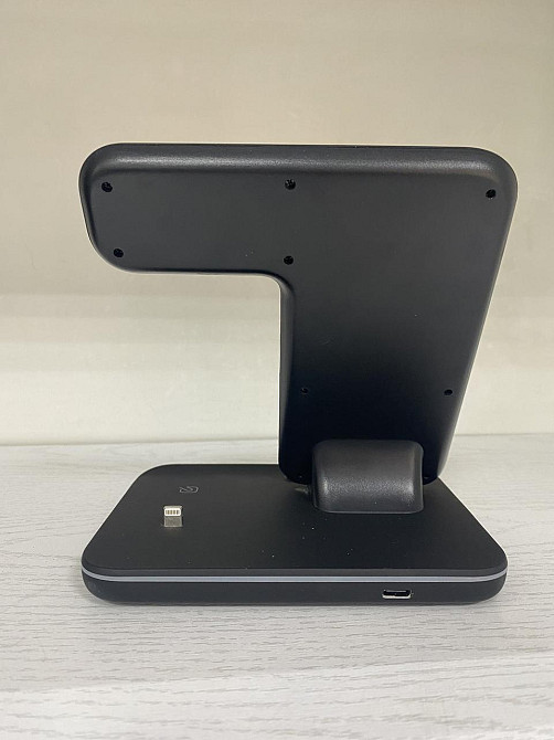 Б/У Беспроводная зарядка подставка док-станция Grand 3в1 для iPhone / Apple Watch / AirPods черная Киев - изображение 2