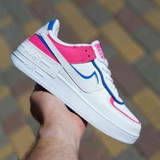 Кроссовки Nike Force Белые Женские Кожаные Форсы Разноцветные Найк Shadow (размеры: 36,37,38,39,40,41) Днепр