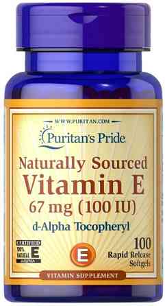 Витамин Е Puritan's Pride Natural Vitamin E 67 мг 100 капсул Киев