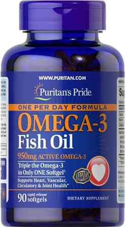 Омега-3  риб'ячий жир Puritan's PrideOmega-3 Fish Oil 1360 мг 90 капс Київ