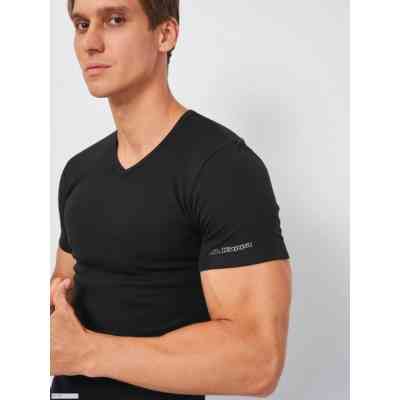 Футболка Kappa T-shirt Mezza Manica Scollo V K1311 Nero чорний XL (8052394813980) Вінниця