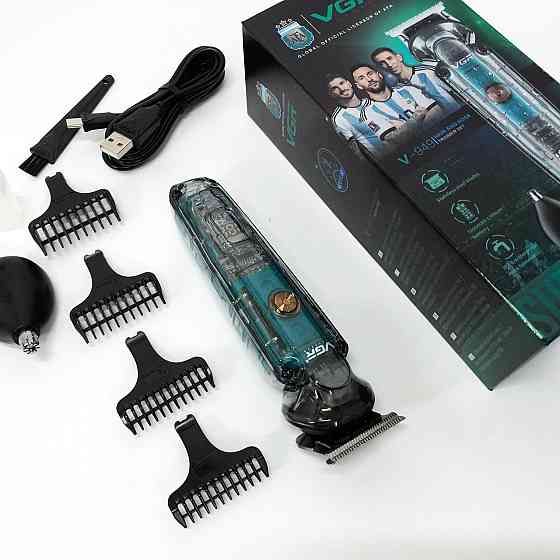 Машинка для стрижки волос с акамулятором VGR, Электрическая машинка с насадкой для бороды WF-79 Львов