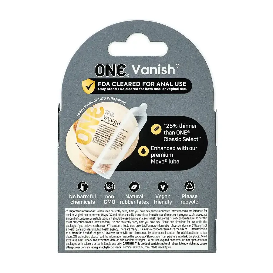 Презервативи ONE Vanish Hyperthin 3 шт, картонна коробка Львів - фото 2
