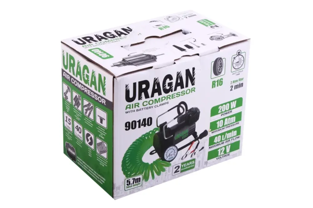 Компресор 200Вт/150psi/40л Uragan нажимах Вінниця - фото 4