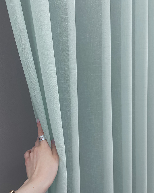 Тюль VR-Textil 1311т Мікро-льон Блакитний 250х270 см (43-173) Київ - фото 2