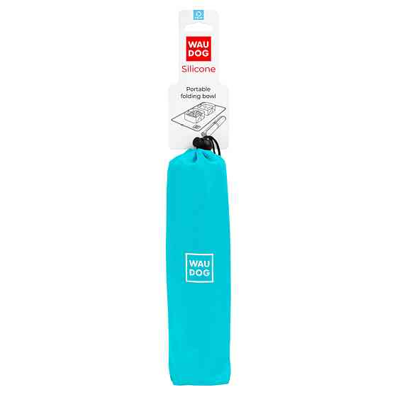 Миска складана WAUDOG Silicone,385х230х50 мм блакитний Київ