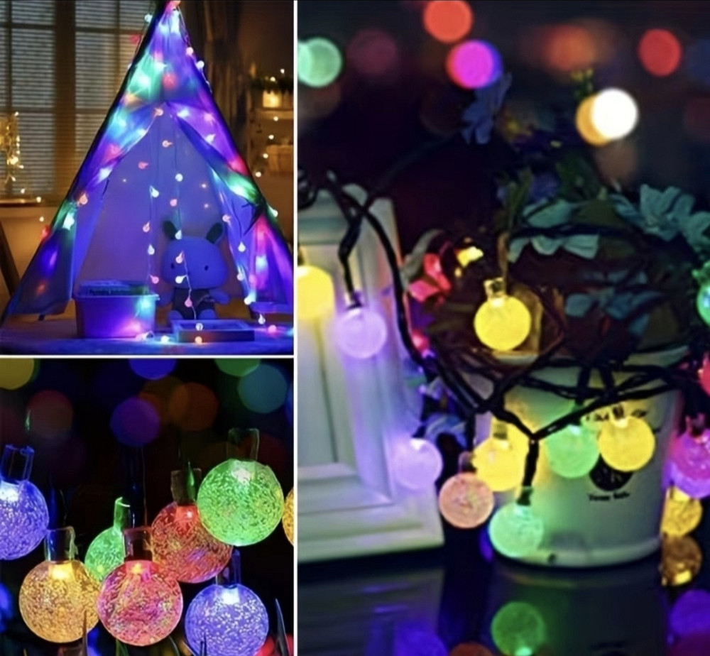 Вулична гірлянда на сонячній батареї з датчиком день/ніч 12 м 100 LED Смела - изображение 5