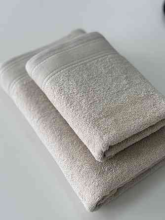 Комплект махровых полотенец IDEAL TEXTILE Легкий бриз 50х90 + 70х140 см 450 г/м2 100% хлопок Бежевий Черновцы