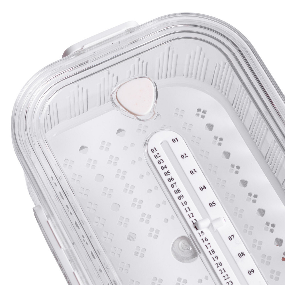 Харчовий контейнер пластиковий HP-27-2 4.2 л 32.5х22.5х11 см з індикатором дати Білий Київ - фото 10