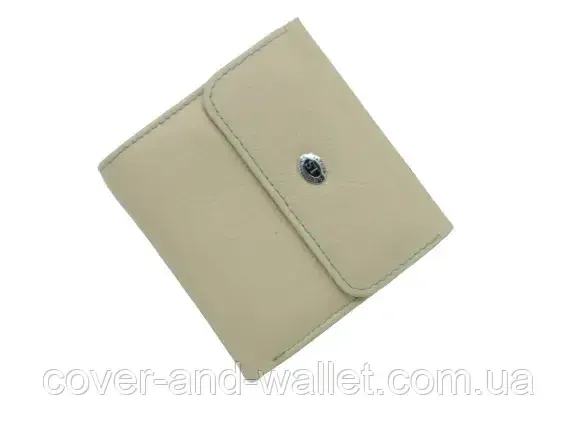 Маленький женский кожаный кошелек белого цвета на магнитах ST Leather Киев - изображение 2