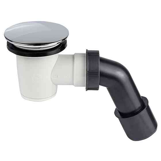 Сифон для душового піддона Tourbillon Ø 50 мм з адаптером Ø 40/50 мм WIRQUIN (9544120) Київ