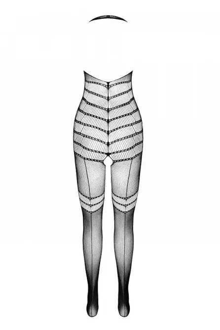 Бодістокінг з плетінням на животику Passion BS100 One Size, white, декоративний шов, з доступом Львов - изображение 4