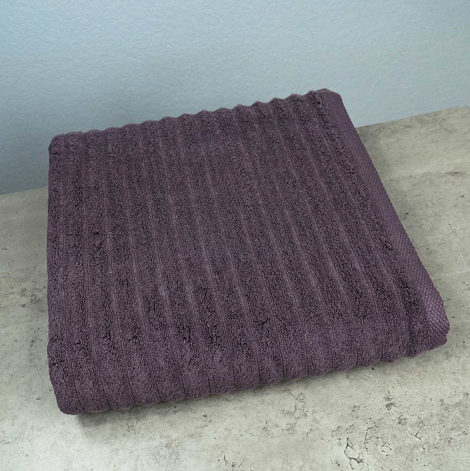 Набор махровых полотенец Зеро Твист 3шт GM Textile 40x70см, 50x90см, 70x140см 550г/м2 (Виноградный) Сумы - изображение 7