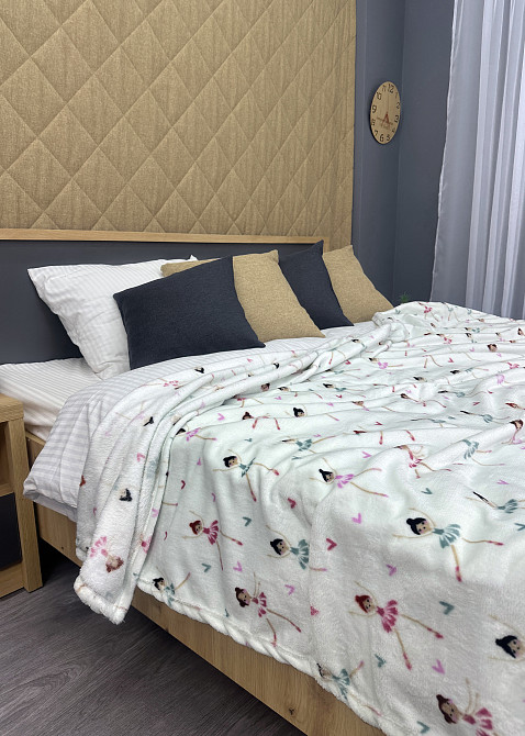 Плед-покривало Decorator WellSoft Dancer 150х210 см з принтом "Балерини" (87-186) Київ - фото 6