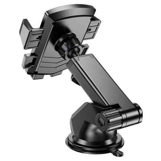 Автотримач для телефона HOCO CA83 David one-button center console car holder Black Киев