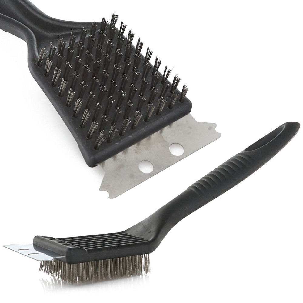 Дротяна щітка зі скребком "GeKo" для чищення гриля 2в1, 21см Киев - изображение 1