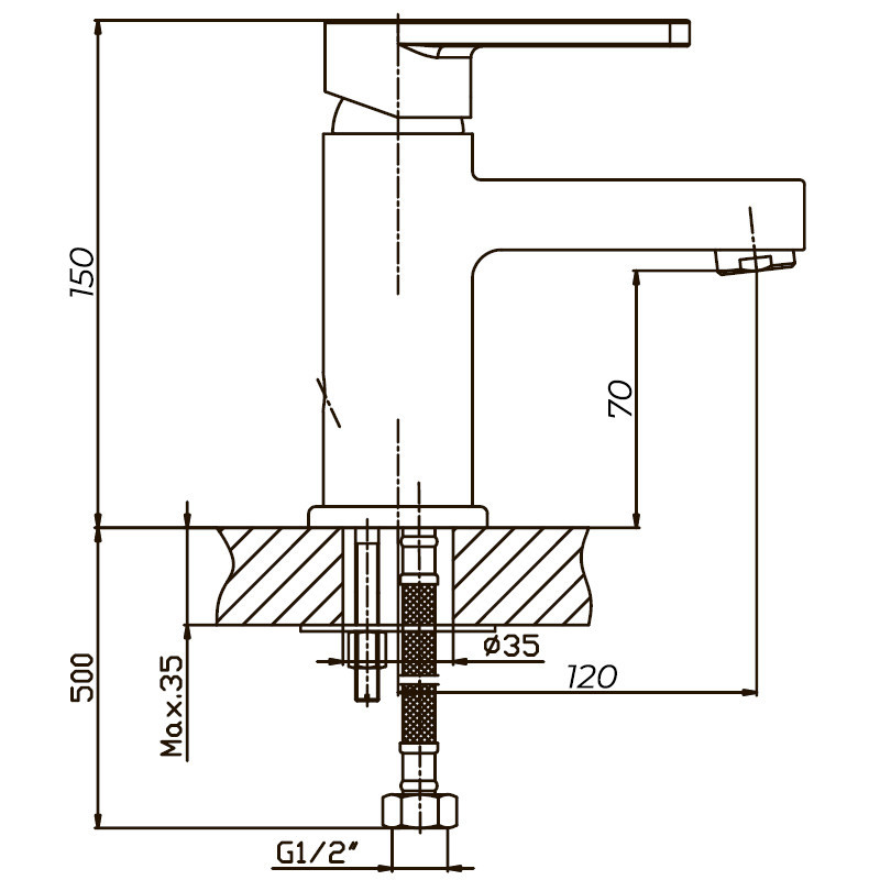 Смеситель для умывальника Haiba Gudini 001 HB0145 Харьков - изображение 2