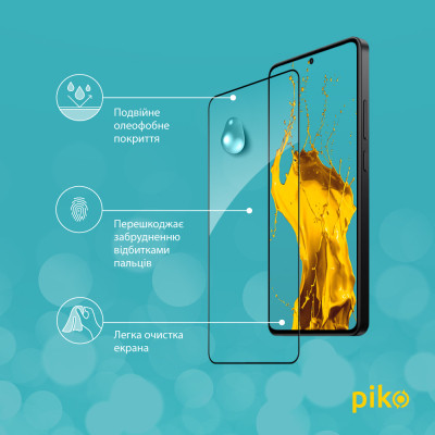 Скло захисне Piko Full Glue Xiaomi Poco X7 Pro Black (1283126607868) Вінниця - фото 4