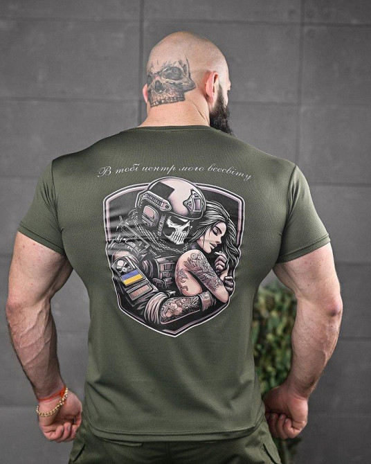 Тактическая потоотводящая футболка odin вселенная олива ДЛ6543 Одесса - изображение 1