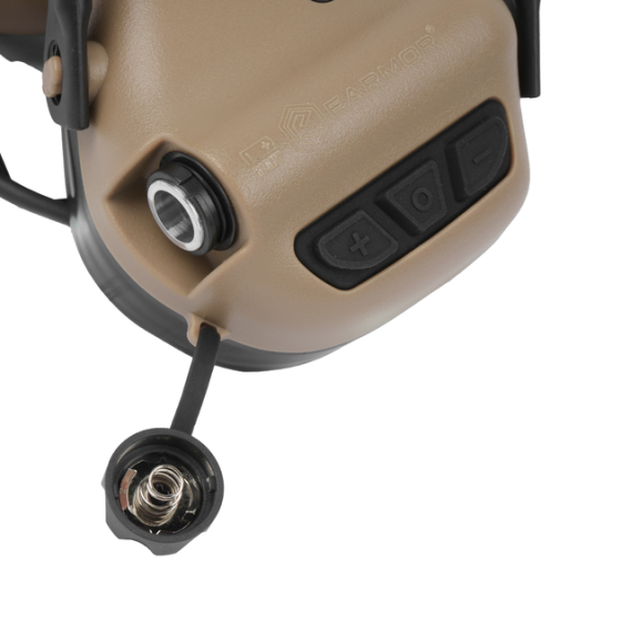 Активные защитные наушники Earmor M31 Plus с креплением Чебурашка Earmor M16A (Койот) Винница