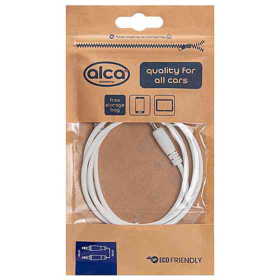 Аудіо кабель AUX 3,5мм, 1м, білий Alca, 510920 Вінниця