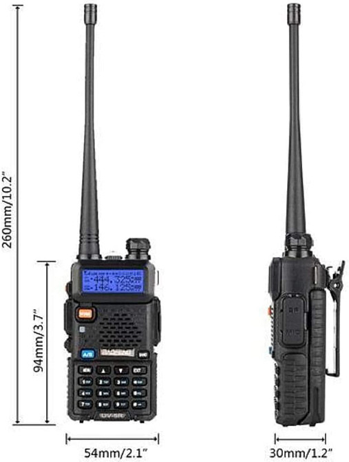 Дводіапазонна портативна радіостанція Baofeng UV-5R 144-148/420-450Mhz 1800 mAh Li-ion Battery (Чорна) Миколаїв - фото 6