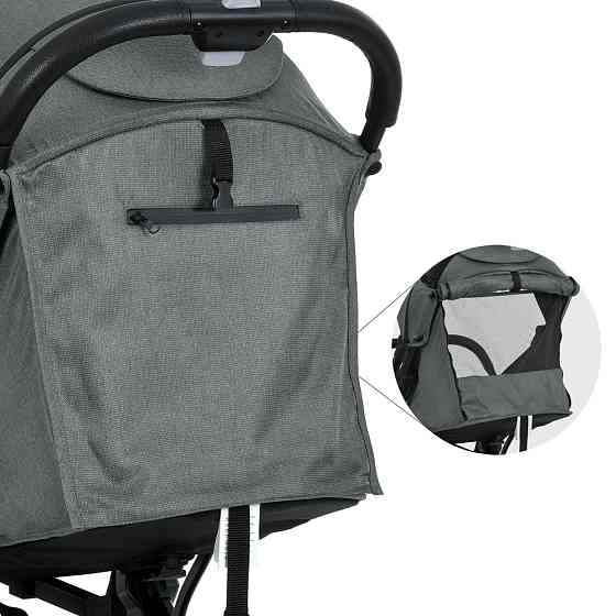 Коляска дитяча FLASH Stone Gray прогулянкова з чохлом на ніжки Темна-Сіра (M 5727-1) Чернігів