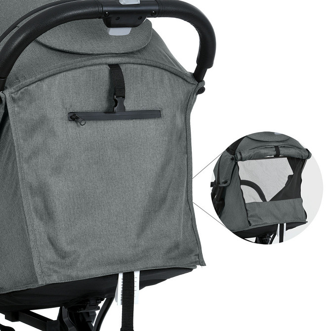 Коляска дитяча FLASH Stone Gray прогулянкова з чохлом на ніжки Темна-Сіра (M 5727-1) Чернігів - фото 3