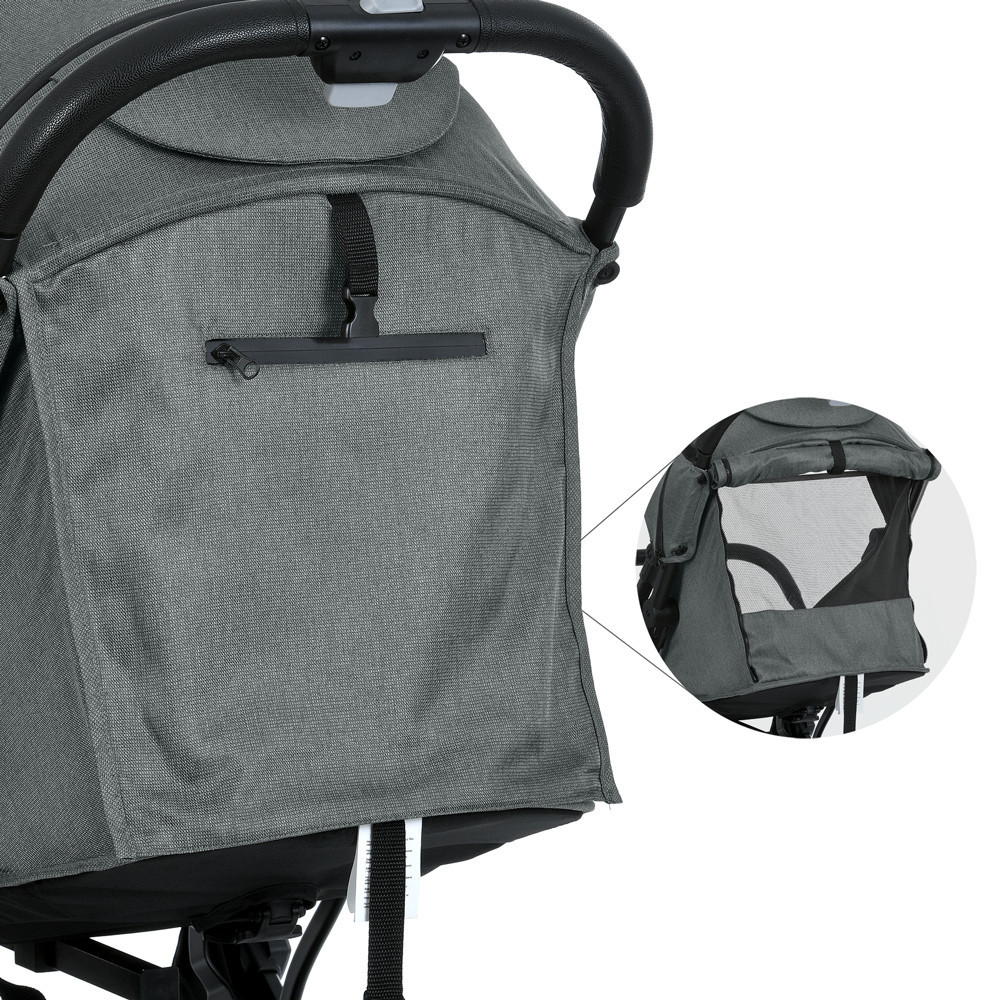 Коляска дитяча FLASH Stone Gray прогулянкова з чохлом на ніжки Темна-Сіра (M 5727-1) Чернигов - изображение 3