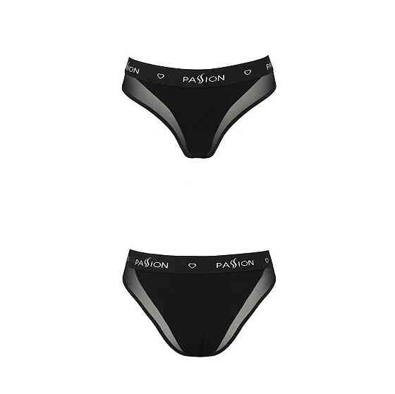 Трусики с прозрачной вставкой Passion PS002 PANTIES L, black Sex Aura Киев
