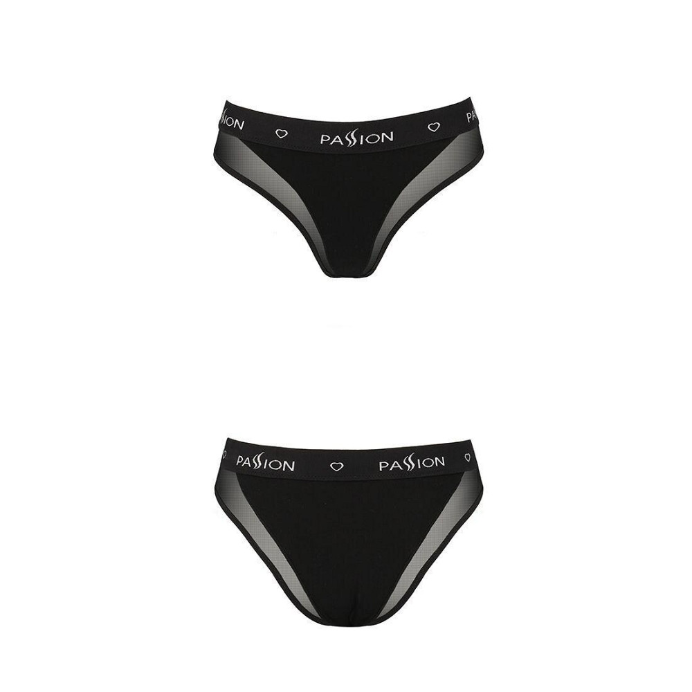 Трусики с прозрачной вставкой Passion PS002 PANTIES L, black Sex Aura Киев - изображение 5