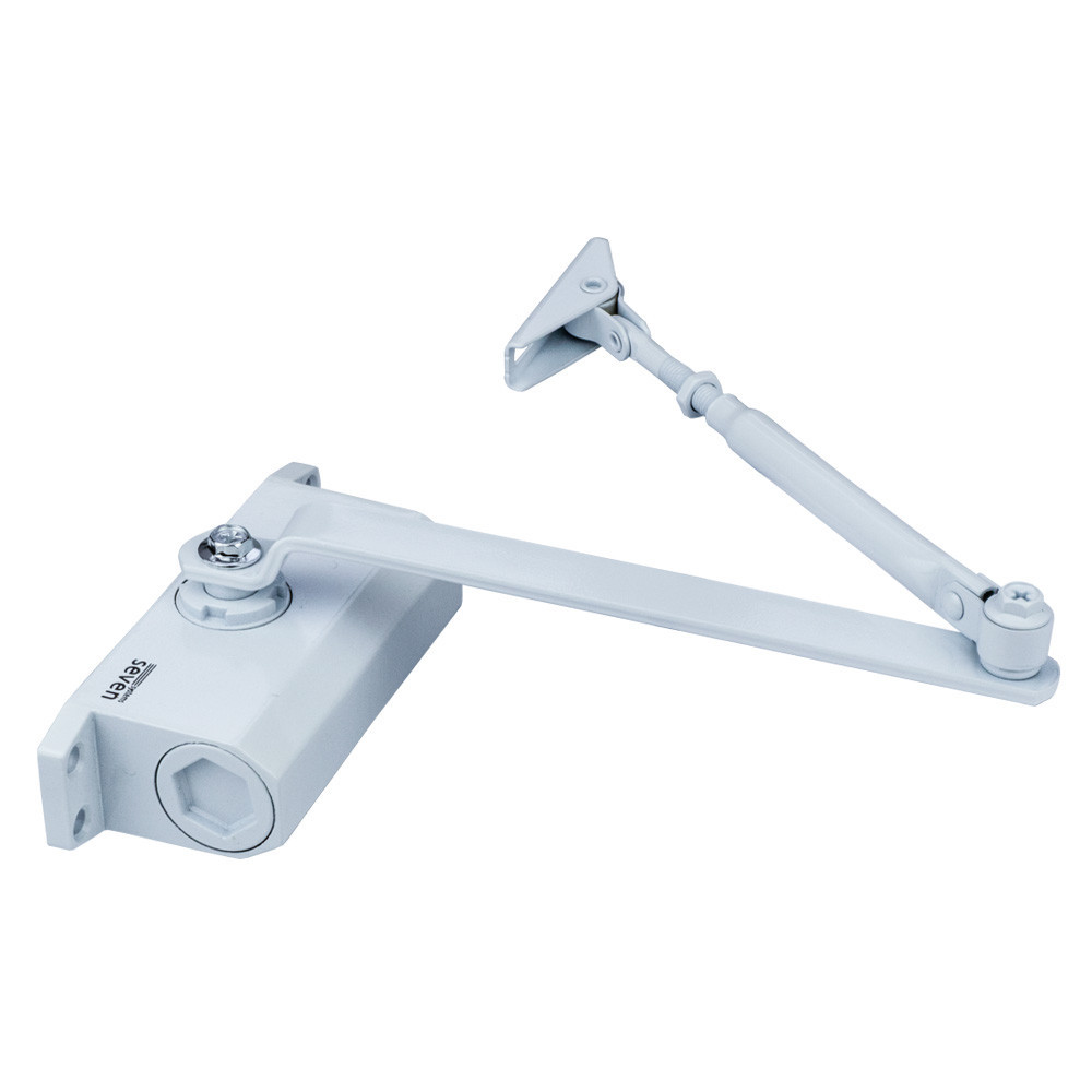 Дотягувач дверей 45 кг SEVEN DC-7741HP white (механізм фіксації дверей) Київ - фото 7