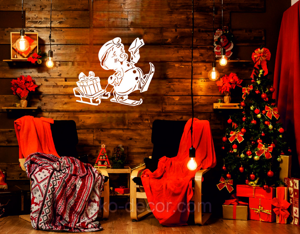 Декоративне настінне Панно «Сніговик», Декор на стену Київ - фото 3