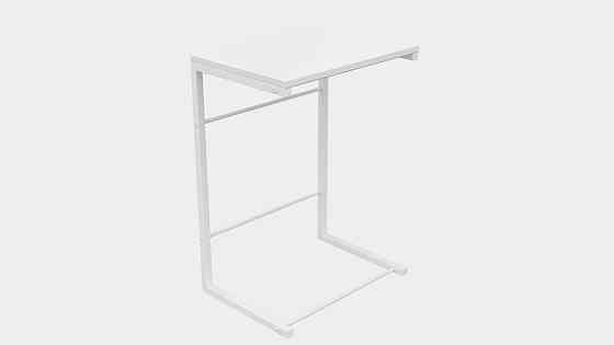 Столик приставний Террі Ferrum-decor 650x440x330 Білий метал ДСП Біле 16 мм (FRD-104655) Львів