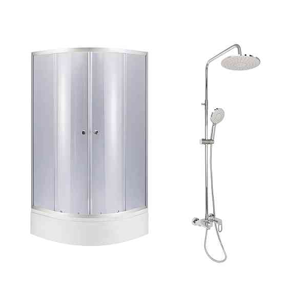 Комплект для душевой Latwa: Душевая кабина LLSC9090SATMIDGR2SET+Душевая система на 3 потребителя LDLAT1030CRM45417 Киев