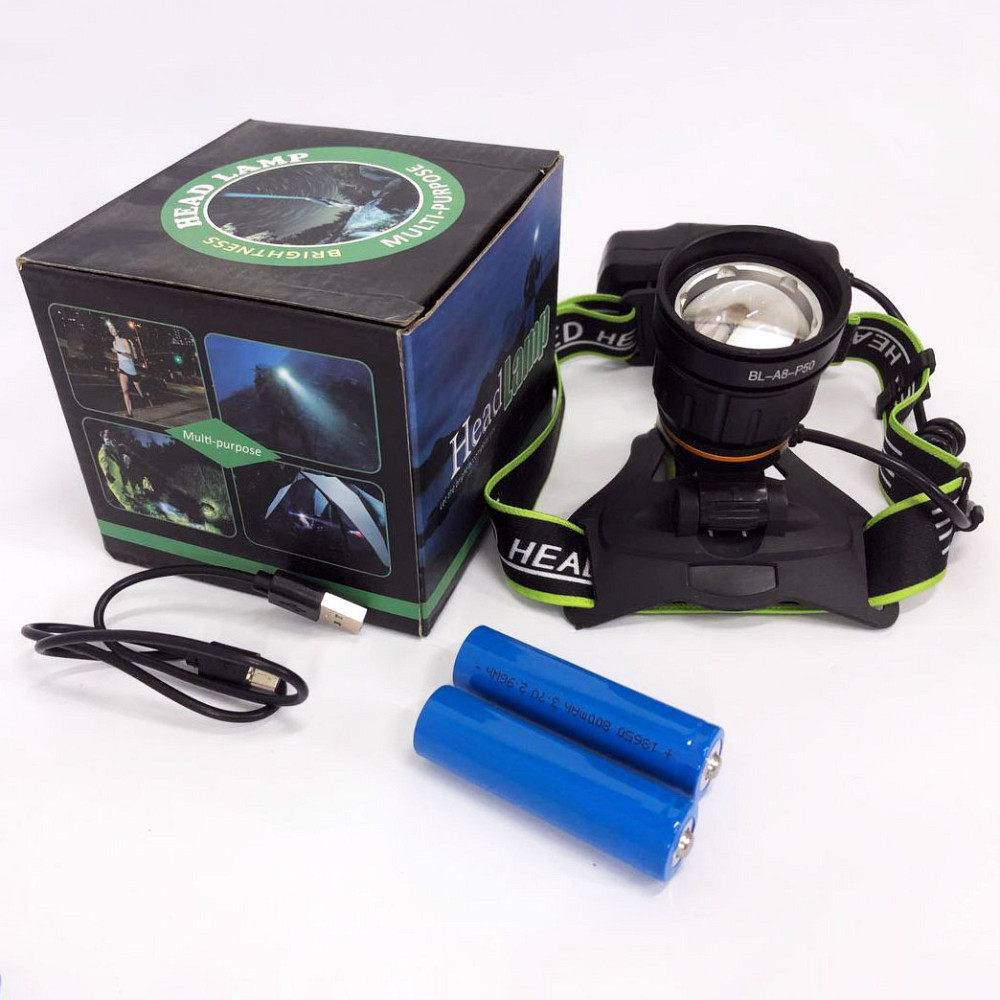 Налобные фонари для активных людей BL-A8-P50, Фонарь налобный с красным диодом, Головной фонарик QC-92 Львов - изображение 7