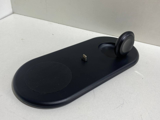 Бездротова зарядна станція 3 в 1 iXular 20W для iPhone, Apple Watch, AirPods Складана док-станція Чорна Б/В Київ