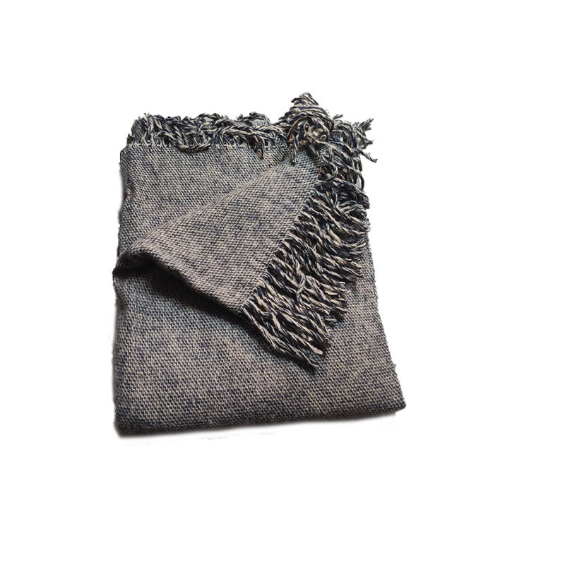 Плед из шерсти мериноса 140×200 жёлто-серый Киев - изображение 1