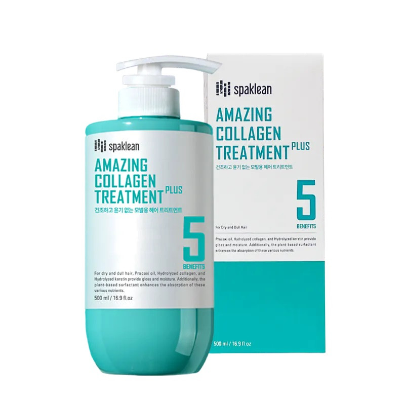 Бальзам для глубокого восстановления и увлажнения поврежденных и сухих волос с коллагеном Amazing Collagen Treatment Plus Spaklean 500 мл Киев - изображение 2