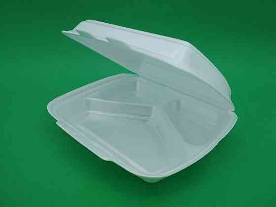 Ланч бокс 3-х секційний з ВПС 220х180х70мм НР-3, білий (125 шт) Харків