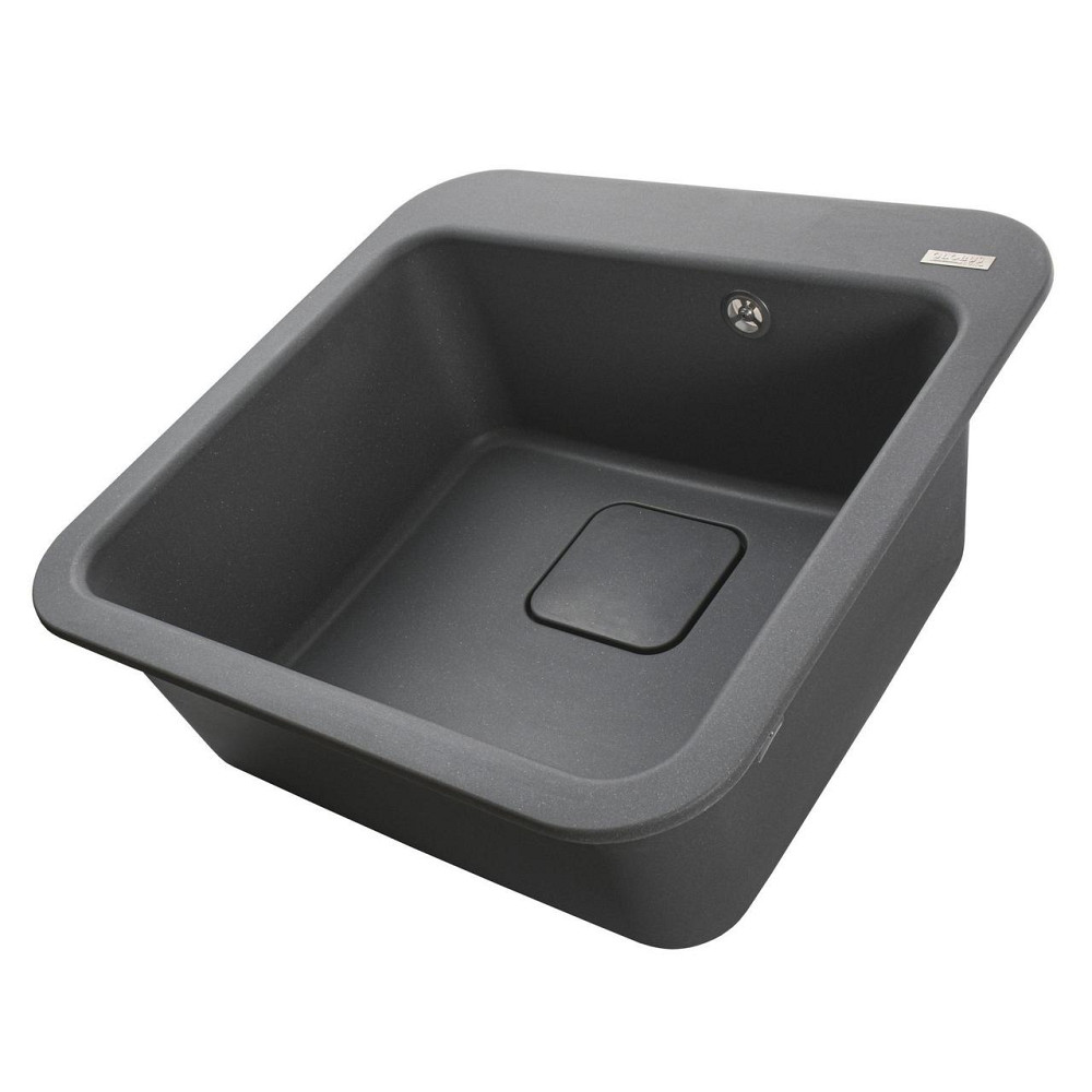 Гранітна мийка Globus Lux BARBORA сірий металік 510х510мм-А0003 (000008101) Київ - фото 4