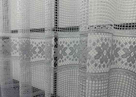 Тюль сетка VR-Textil Juli № 1716т Арка на кухню цвет серый 300х160 см (53-0027) Киев