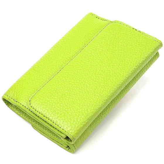 Молодежный стильный кошелек из натуральной кожи флотар CANPELLINI 21598 Салатовый Киев