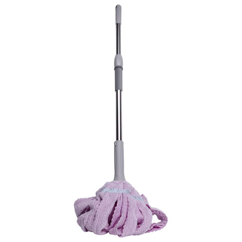 Швабра телескопічна для миття підлоги універсальна мотузкова швабра з самовіджимом для прибирання Фіолетовий HP-35015-13V Київ - фото 1