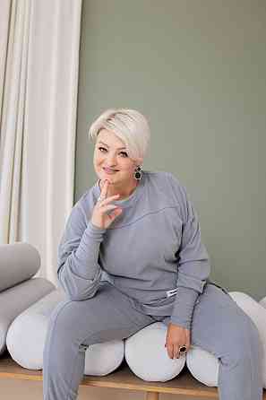 Жіночий теплий прогулянковий костюм, батал пума плюш Графіт, 60/64 Одеса