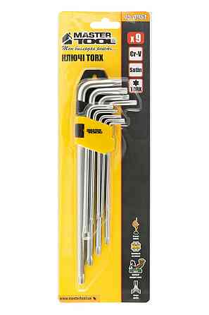 MASTERTOOL Ключі TORX MASTERTOOL CrV Т10/Т50 90/227 мм набір 9 шт 75-0961 Киев