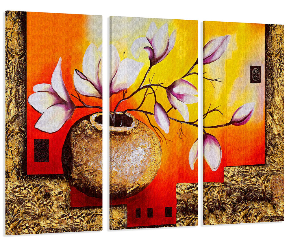 Модульная картина Абстракция Цветы Магнолия Art-221_XXL 70x130 см Киев - изображение 1