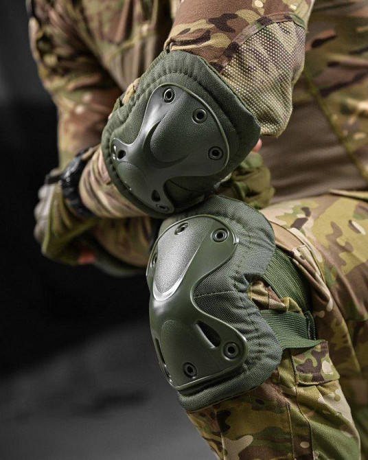 Наколенники тактические + налокотник олива  ВТ7986 Одесса - изображение 6